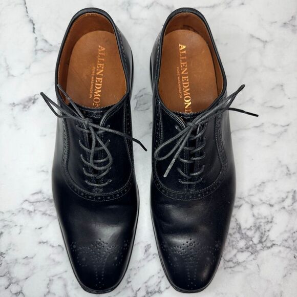 Allen Edmonds Black Cornwallis Oxford Dress Shoes 10.5 - Picture 2 of 9